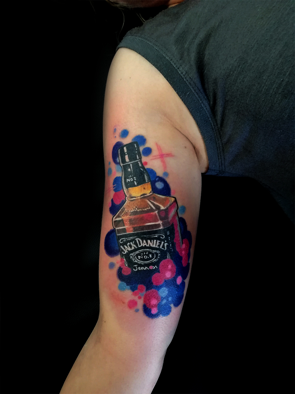 Botella Jack Daniel's - Tattoo Realista Mallorca